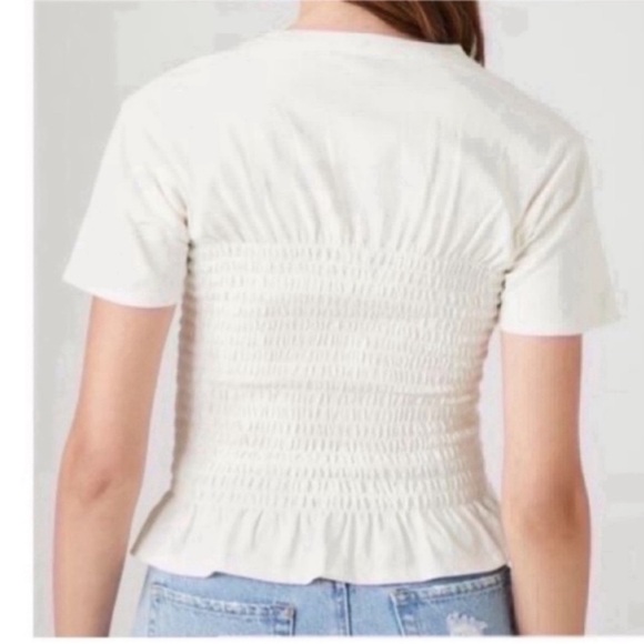 Smocked Flounce Combo Tee - Picture 2 of 3